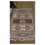 VTG NATIVE AMERICAN RUG (SEE PICS FOR CONDITION)>>