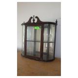 MIRRORED BACK CURIO CABINET 19 x 5 x 21
