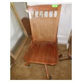 VINTAGE CANED DESK CHAIR-SPLIT IN SEAT