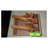2 VTG WOODEN BARREL TAPPERS (REDLICH