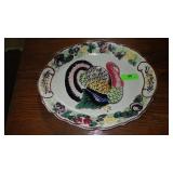 VTG CERAMIC TURKEY PLATTER ITALY