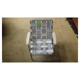 VINTAGE CHILDS WEBBED FOLDING LAWN CHAIR