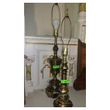 2 VINTAGE BRASS LAMPS