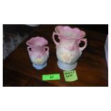 2 VTG HULL VASES 5" MAGNOLIA & 6.5" MAGNOLIA >>>
