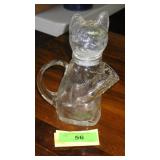 VTG GLASS KITTY PITCHER