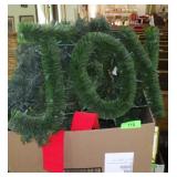 LIGHTED JOY SIGN (UNTESTED) & 3 CHRISTMAS WREATHS