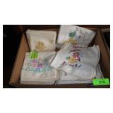 VINTAGE EMBROIDERED DOILIES & PILLOWCASES *SEE>>>