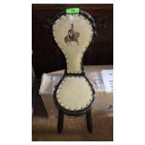 VINTAGE ENESCO IMPORTS NARROW BACK CHAIR (MISSING>