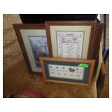 3 FRAMED PRINTS