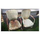 2 RUSTY VINTAGE SPRING CHAIRS
