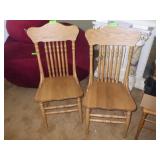 2 OAK CHAIRS