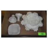 VINTAGE FENTON  HOBNAIL CANDLEHOLDER, MILKGLASS>>>