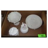 VTG FENTON HOBNAIL PITCHER W/ LABEL, BUTTERFLY>>>>