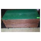 VTG TRUNK W/ VINYL TOP, 42" X 19" X 18"