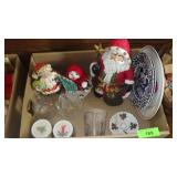 SANTAS, CHRISTMAS PLATES, LEFTON CANDLE HOLDER>>>