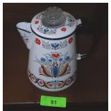 VTG BERGGREN ENAMEL COFFEE POT