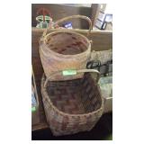 VTG CHOCTAW? RIVER CANE BASKET (BROKEN HANDLE),>>>