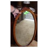 VINTAGE OVAL MIRROR 20 x 43