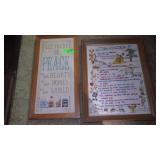 VTG CROSSTITCH (10 x 19) AND EMBROIDERED LORDS>>>