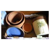 VINTAGE GLAZED PLANT SAUCER, CLAY POTS & SAUCERS>>