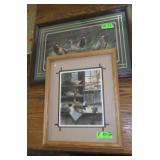 2 FRAMED PRINTS (14.5" X 17.5" AND 23" X 16")