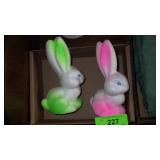 VINTAGE STYROFOAM EASTER BUNNY RABBITS (UV GLOW)