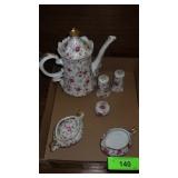 VTG LEFTON CHINCE TEAPOT, CREAM & SUGAR, S & P,>>>