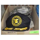 4 SNAP BACK CAPS / HATS, 1 CAMO CAP / HAT