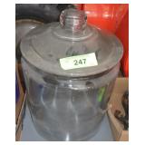 GLASS BISCUIT / COOKIE JAR (13" INCLUDING LID)