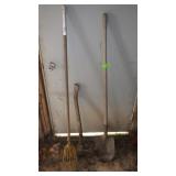 APPLE PICKER, AXE, SHOVEL