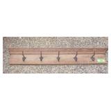 OAK HAT COAT RACK 37 x 6