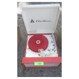 VINTAGE AIRLINE RECORD PLAYER (TURNS ON)