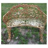 VINTAGE CAST IRON GARDEN BENCH 38" LONG