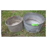 2 VINTAGE CREAM CITY DRY MEASURE TINS