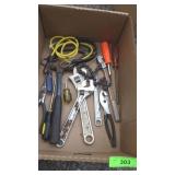 WRENCHES, HAMMER, SCREWDRIVERS, CHAIN WRENCH, ETC