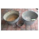 2 VTG GALVANIZED BUCKETS, BEHRENS GALVANIZED PAIL