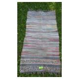 VINTAGE RAG RUG 29 x 56