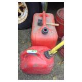 2 & 5 GALLON PLASTIC GAS CANS (2 GAL USED FOR >>>>