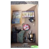 VINTAGE BAIT BOX, DOWN EAST FISHING ROD HOLDER>>>