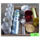 VINTAGE ALUMINUM TUMBLERS (RAINBOW, MARDI-GRA,>>>