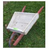 VINTAGE HANDMADE CHILDS WOODEN WHEELBARROW