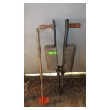 VINTAGE DOUBLE CORN PLANTER, CHILDS HOE