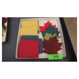 VTG RUBBERMAID COASTERS & MAPLE LEAF COASTERS