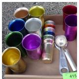 ASST. VTG ALUMINUM TUMBLERS (COLORAMA, KROMEX &>>>