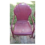 VINTAGE METAL PATIO SPRING CHAIR