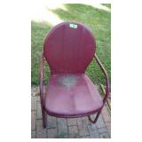 VINTAGE METAL PATIO SPRING CHAIR