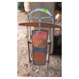 VINTAGE HIAWATHA WOODEN SLED  3