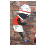 VINTAGE BLACK AMERICANA WOODEN YARD ART STAKE >>>