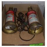 2 VINTAGE BUDWEISER BEER LAMPS