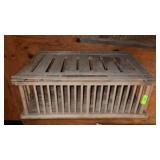 VINTAGE WOODEN CHICKEN CRATE / CAGE 24 x 36 x 12